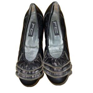 𝅺paul Green Leather Black Flats US 6.5-7 (UK 4) EUC